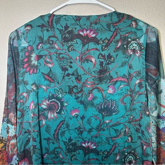 Soft Surroundings Beaurie beaded boho blouse & tank top women’s size small - Picture 6 of 9